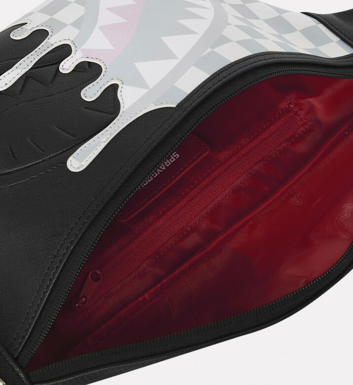 Sprayground Cream Motif Side Drip Pouch, Packshot View