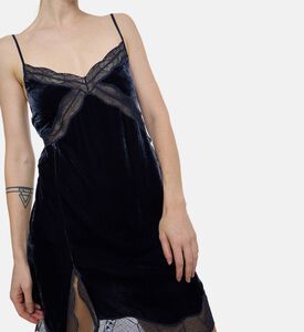 Zadig et Voltaire Velvet Lace-detail V-neck Dress, Model View