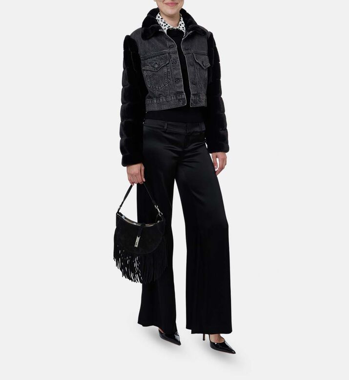 Alice and Olivia Classic Wide-leg Pants, Model View