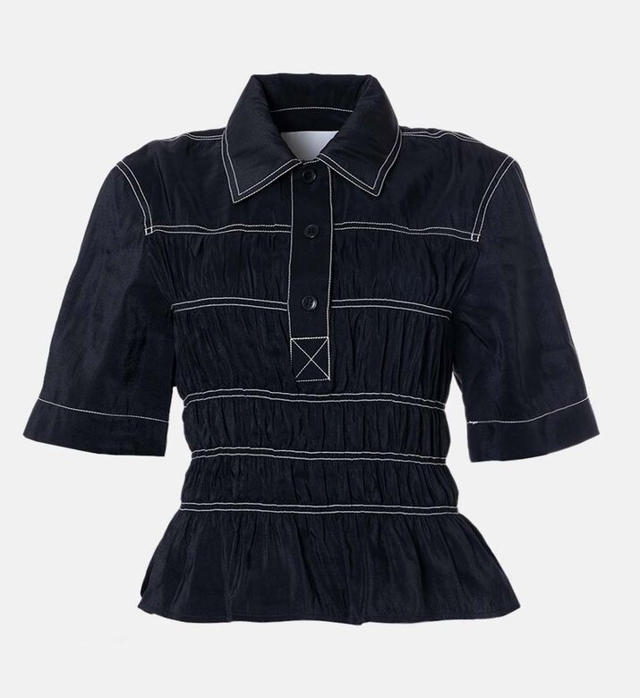 Button Placket Short-sleeve Shirt