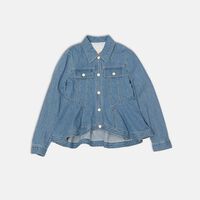 Peplum Hem Denim Jacket