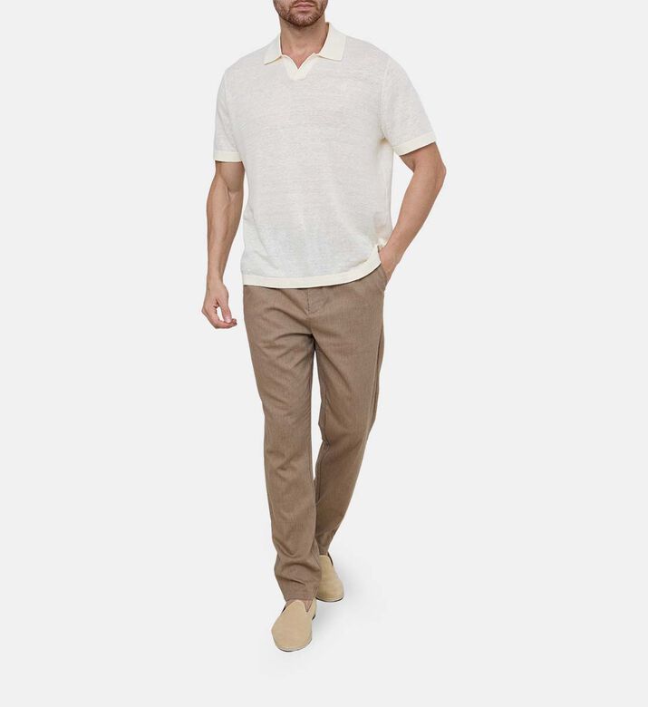 Linen Button Closure Pants