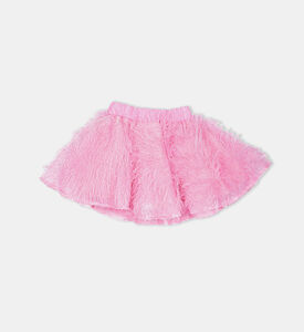 تنورة غامضة بريش للبنات