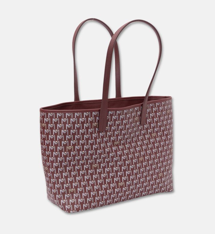 Maya.M Vegan Leather Medium Tote Bag, Burgundy, Packshot View