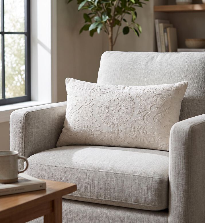 Home Deco and More Rowena Computer Embroidered Cushion 35x60 Cm, Packshot View