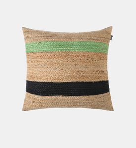 Home Deco and More Walis Jute Fabric Square Filled And Vaccumed Cushion, Packshot View