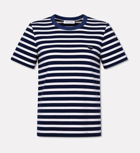 Maison Labiche Striped Patch Heart-detail T-shirt, Packshot View