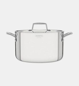 Tramontina Deep Casserole Grano, Silver, 24-cm, Packshot View