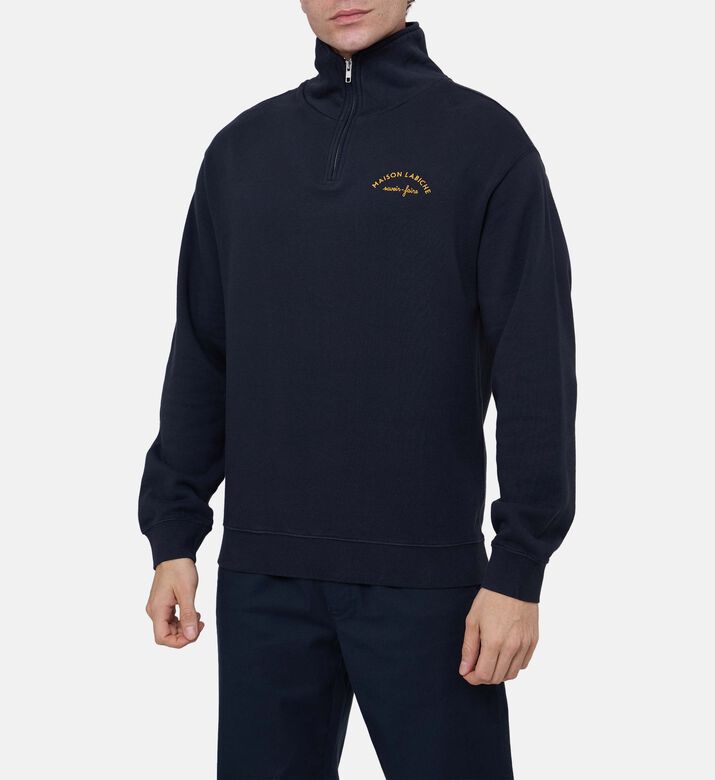 Fleece Zip-up Collar Sweatshirt