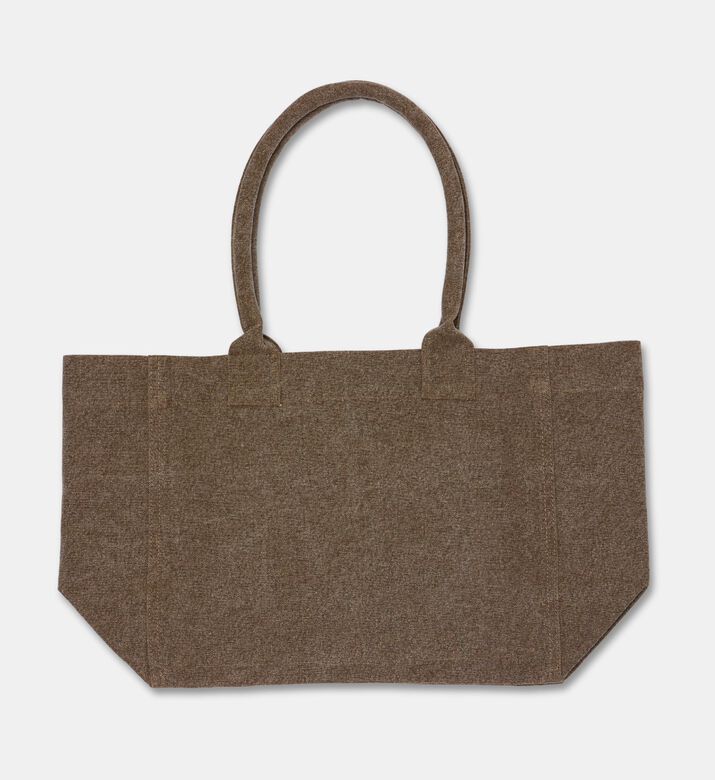 Isabel Marant Logo-embroidered Canvas Tote Bag, Dark-khaki, Packshot View