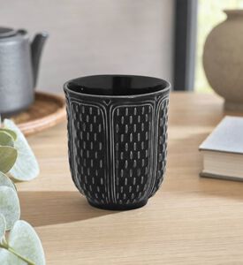 Gien Manganese Embossed Tea Cup, Model View