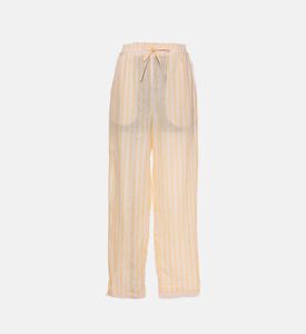 Sage Drawstring Waist Vertical Stripped Pants