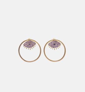 Gold-plated Crystal Eyes-shaped Earrings Gold-plated Crystal Eyes-shaped Earrings