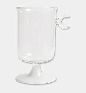 Byleasfeir Glass Moon Handle Cup, Clear, Packshot View
