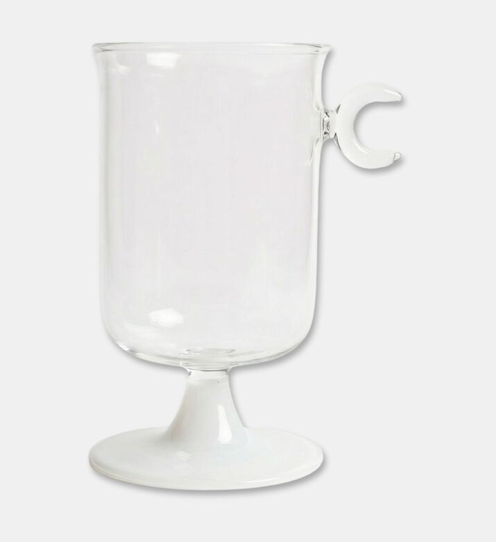 Byleasfeir Glass Moon Handle Cup, Clear, Packshot View