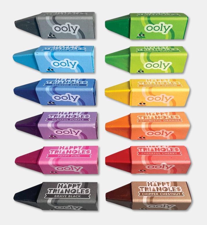 Ooly Happy Triangles Crayons, Packshot View