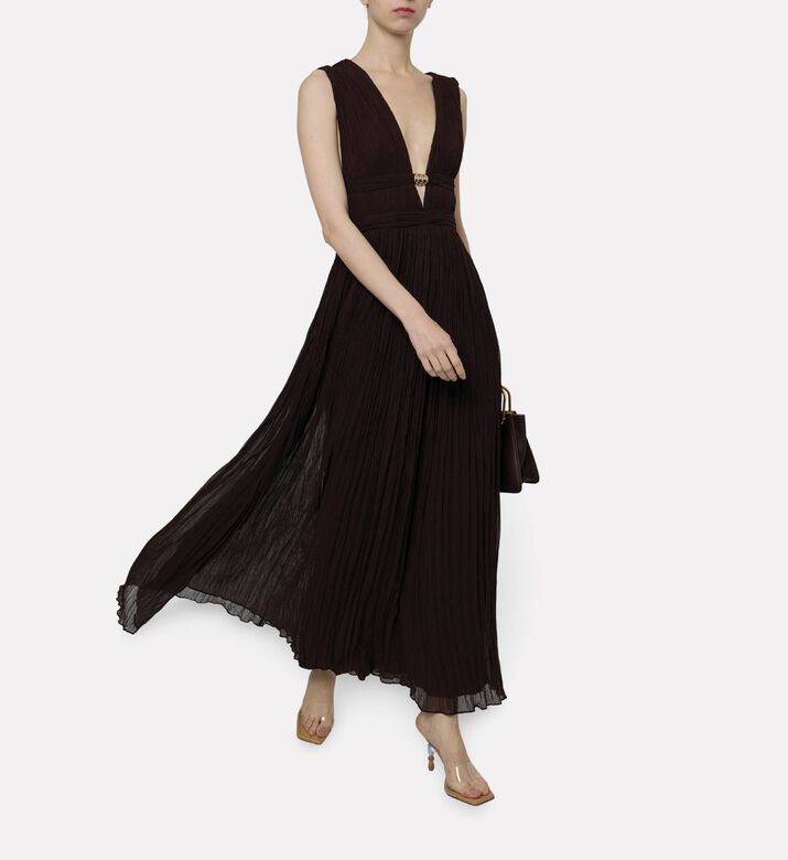 Ba and Sh Plunging Maxi Dress, Model View