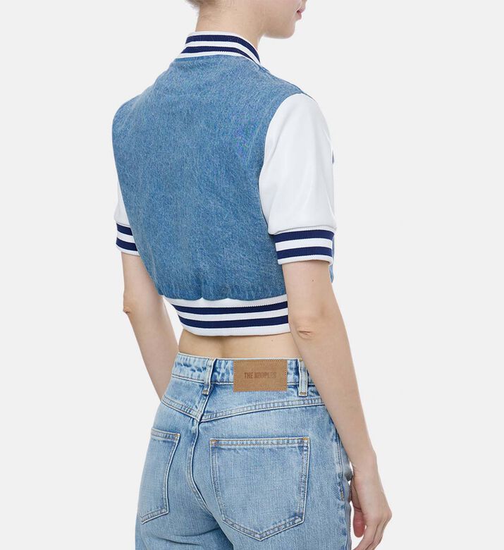 Embroidered Logo-detail Cropped Jacket