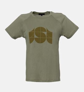 Val Screen-printed Cotton Linen Jersey T-shirt