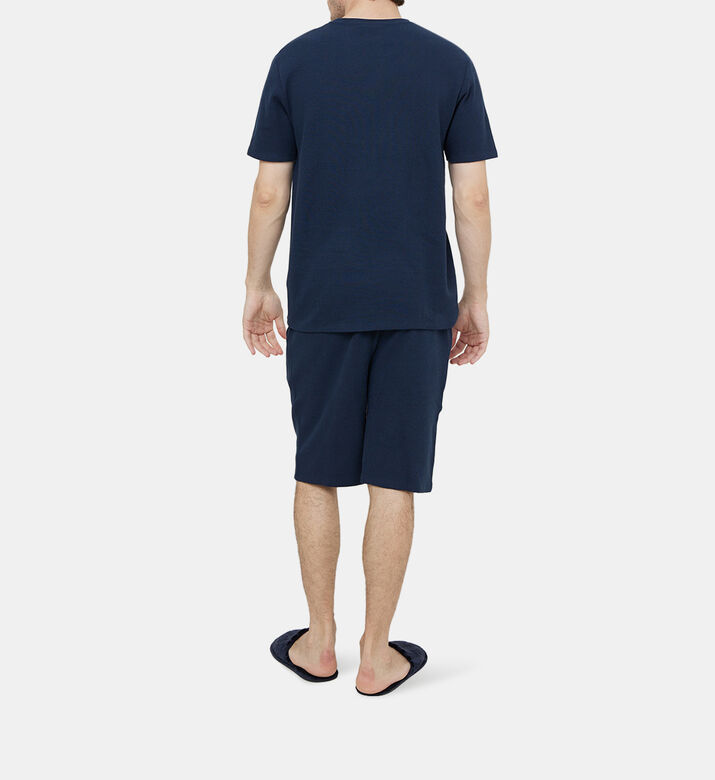 طقم بيجامة بشورت قصير قطن عضوي