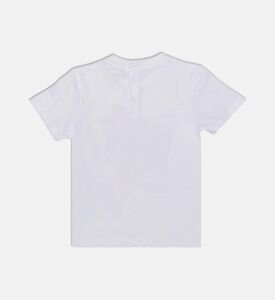 Guess Logo-print Snap Closure T-shirt, White, 18m, Packshot View