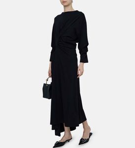 فستان جيرسي بعقدة