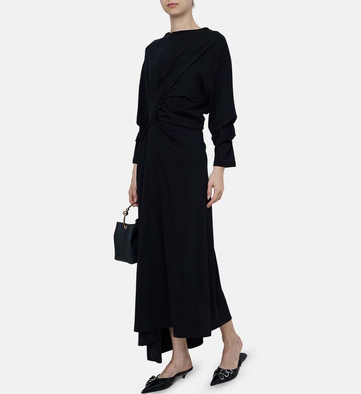 فستان جيرسي بعقدة