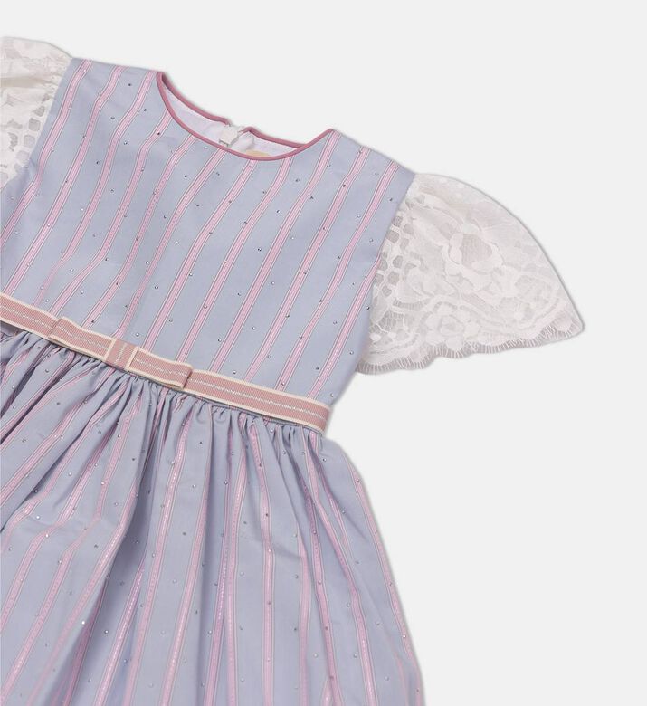 Rhinestone Embellished Crewneck Dress