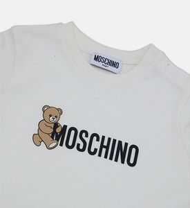 تيشيرت قصير الأكمام بأزرار بطبع دب تيدي