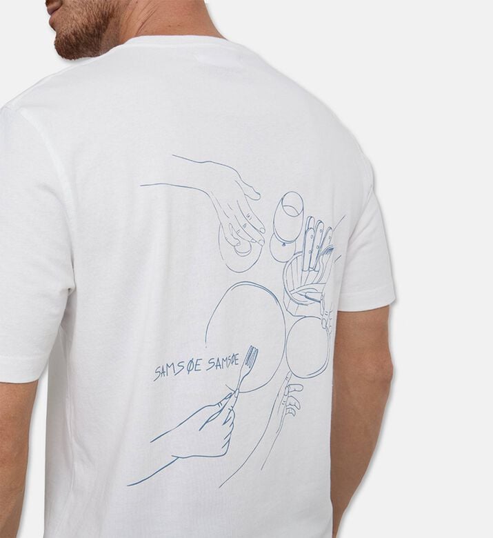 Samsoe Safeast Logo-print Regular-fit T-shirt, Model View