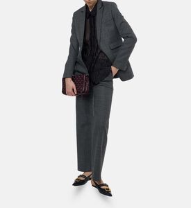 The Kooples Checkered Flared Trousers, Model View