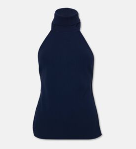 Cult Gaia Wake Knit Top, Dark-blue, L, Packshot View