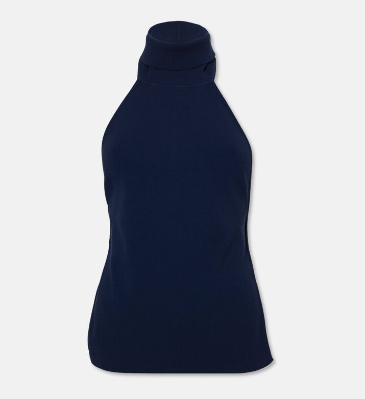 Cult Gaia Wake Knit Top, Dark-blue, L, Packshot View