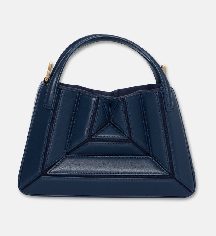 Mlouye Mini Sera Leather Top-handle Bag, Navy, Packshot View