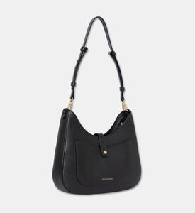 Strathberry Kite Fine Grain Leather Sling Bag, Black, Packshot View