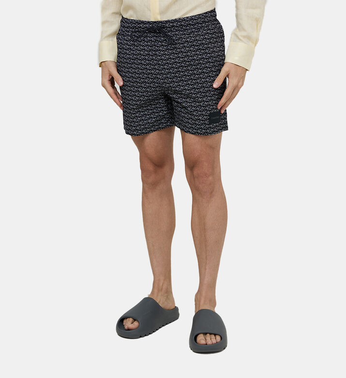 Printed Drawstrings Swim Shorts