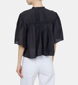 بلوزة ديستني قطن فوال مكشكشة