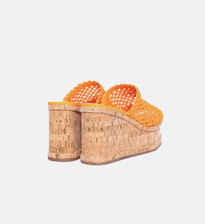 Woven Mesh Wedge Sandals