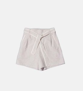 شورت قطن بخصر عالٍ