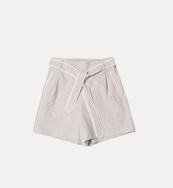 Cotton High-waist Shorts