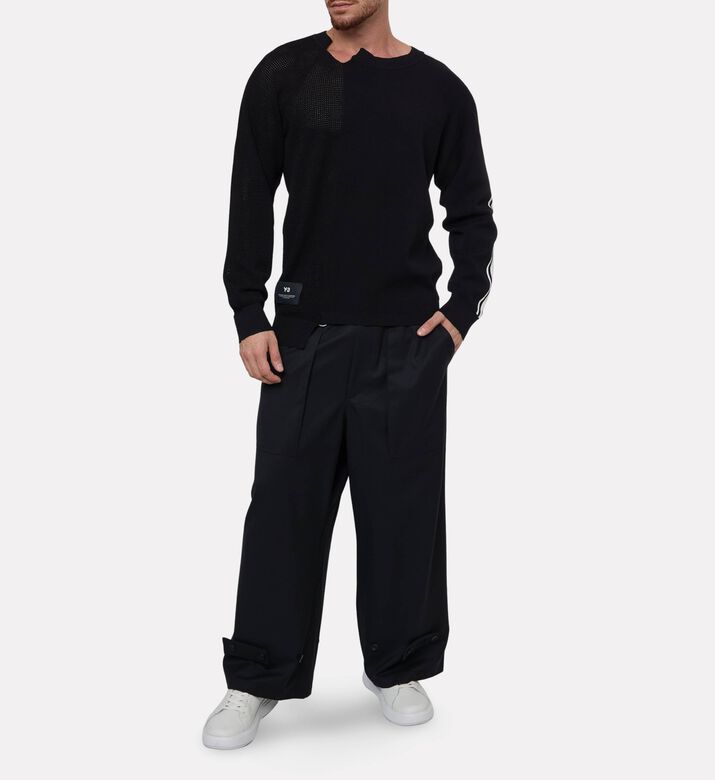 Y-3 Elastic Waistband Wide-leg Pants, Model View