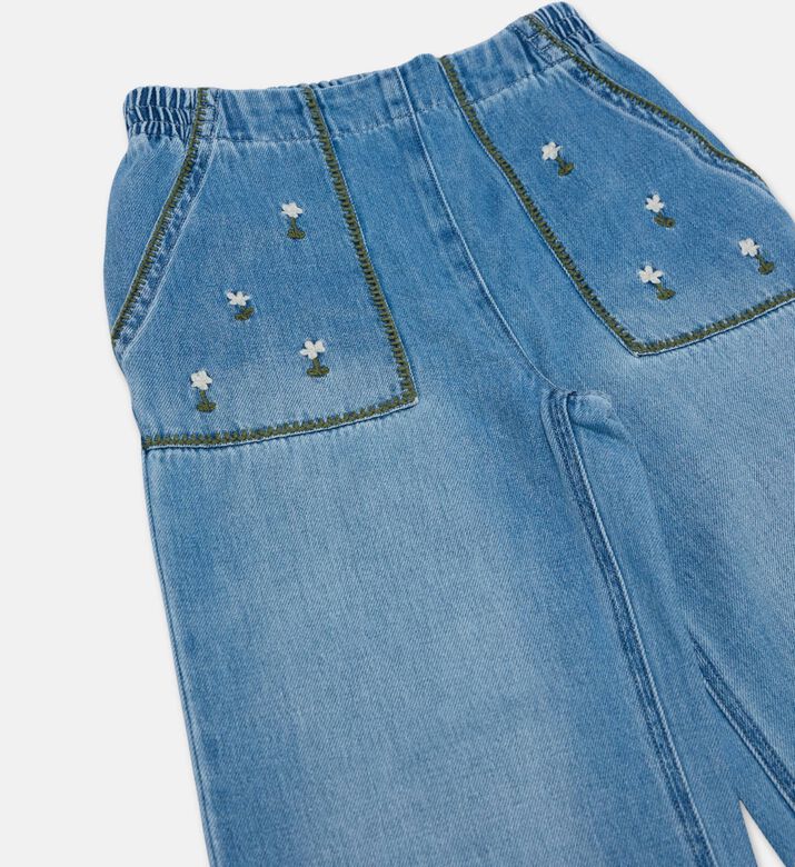 Stella McCartney Embroidered Pocket Wide-leg Jeans, Packshot View