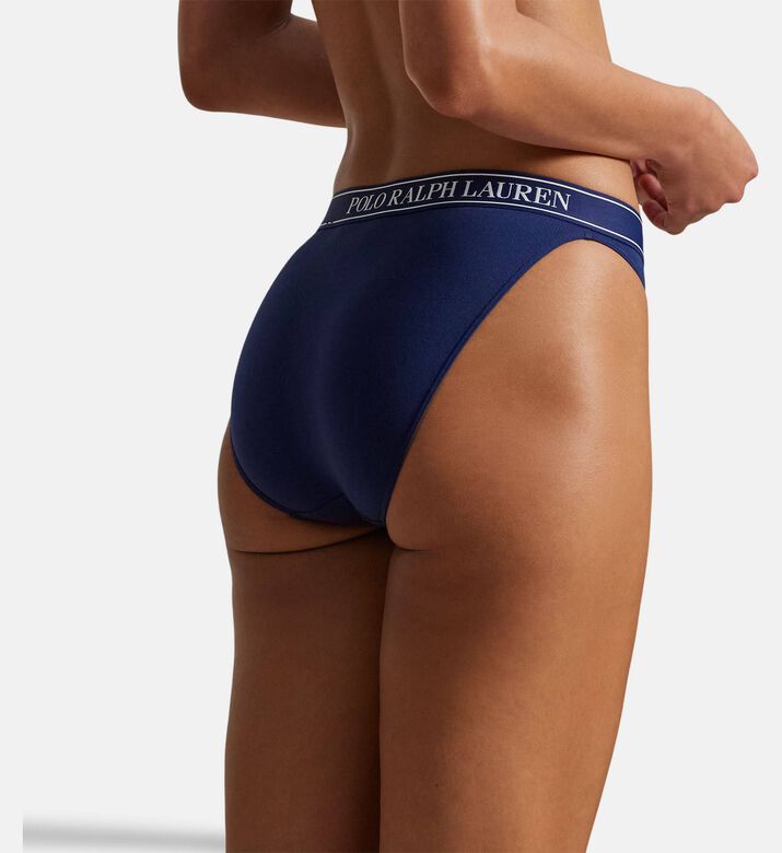 Polo by Ralph Lauren Logo-embroidery High-cut Briefs, Dark-blue, Xl, Model View
