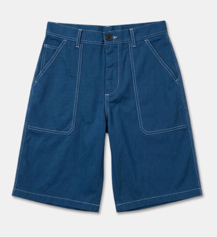 Galeries Lafayette Cotton Workwear Shorts, Blue, L, Packshot View