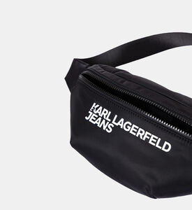 حقيبة خصر نايلون بطبعة شعار