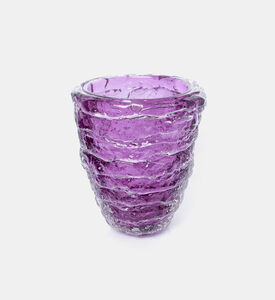 مزهرية مستديرة من كريستال بلوري