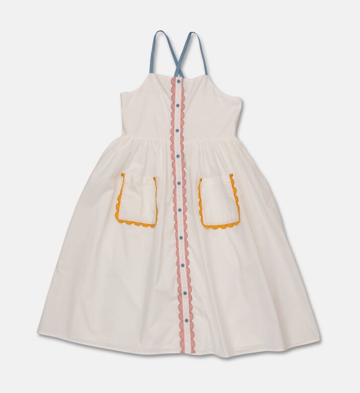 Stella McCartney Scalloped Pinafore Woven Dress, Packshot View