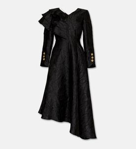 Poca and Poca Ruffled Long-sleeve Midi Dress, Packshot View