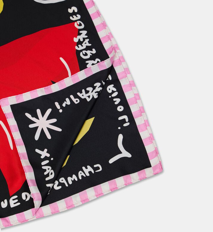 Galeries Lafayette Scarf Jcdc Angels, Black, Fs, Packshot View