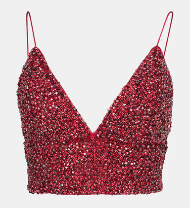 Carli Crystal Embellished Bra Top
